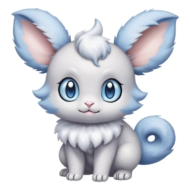 Minccino-Espurr-creature-hybrid sticker