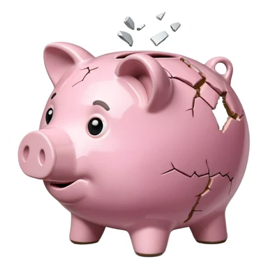 empty piggy bank sticker