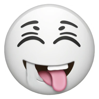 crying emoji with peace sign sticking tongue out to the side  sticker