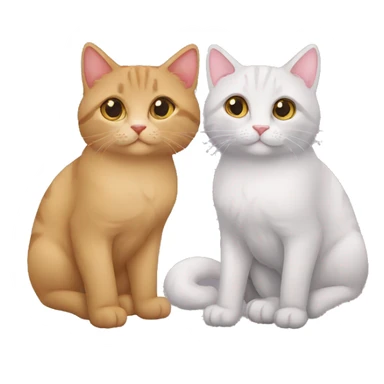 2 gatos amor besos sticker