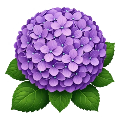 A purple hydrangea flower sticker