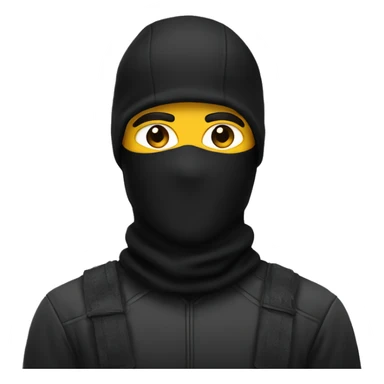 balaclava with man sticker