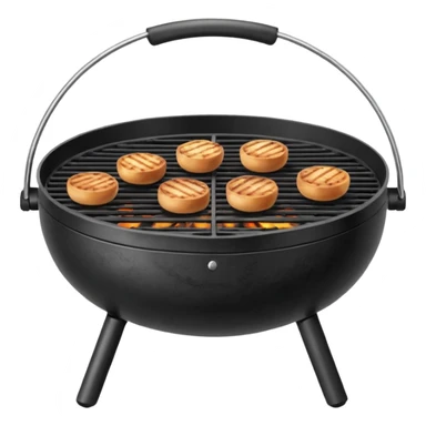 Grill – round charcoal or gas grill sticker