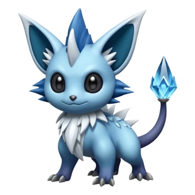 Elemental plum-plumed dark dusky mechanical frosty fairy-like fantasy epic rare Glalie-Sneasel-Togetic-Pokémon-Fakémon-hybrid-creature sticker