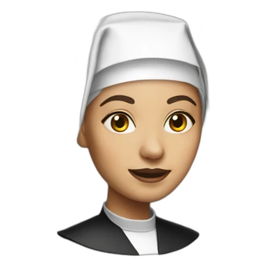 Hyper realistic nun sticker