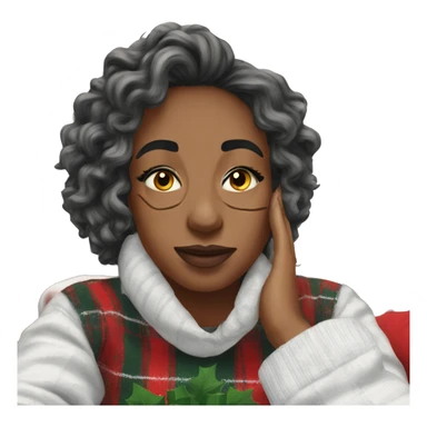 Christmas mood + Work from home sticker
