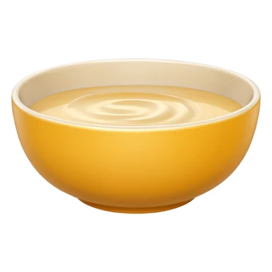 “Simple bowl emoji 🥣 in clean 3D style, smooth rounded bowl shape, light neutral bowl color, glossy plastic texture, shiny reflective surface, soft studio lighting, subtle highlights, minimal cereal/porridge inside with smooth surface, cute emoji proportions, ultra-polished 3D look,  sticker