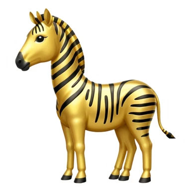 gold zebra sticker