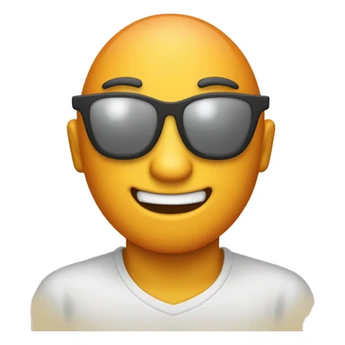 Sinaasappel met zonnebril sticker