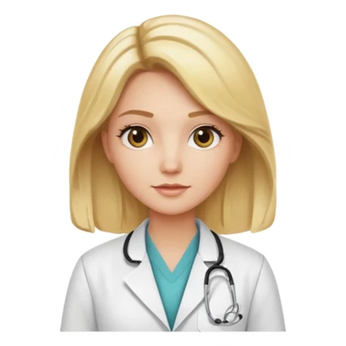 Cosmiatra en spa rubia balayage cabello hasta la cintura sticker