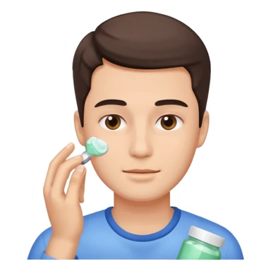 skincare routine man sticker