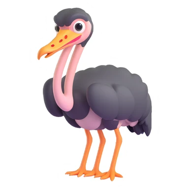 An ostrich sticker