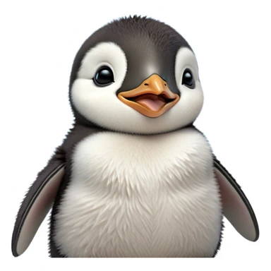 Cinematic Cute Yawning Baby Penguin Portrait Emoji, Head tilted slightly with a dramatic, wide-open yawn, showcasing soft, cuddly feathers and sleepy, half-closed eyes brimming with drowsy contentment, Simplified yet irresistibly adorable features, highly detailed, glowing with a soft, cozy polar glow, high shine, relaxed yet expressive, stylized with a dash of whimsical charm, soft glowing outline, capturing the essence of a drowsy yet affectionate arctic cherub that appears ready to stretch out for a nap! sticker