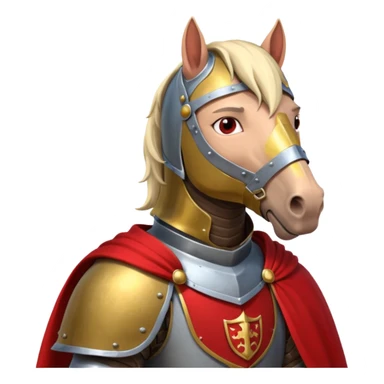 medieval horse rider knight portrait, head and shoulders only, armor collar, cloak, intense eyes, fantasy vibe, 3D cartoon, mobile game icon style, clean background, no text, no watermark
 sticker