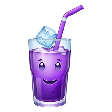 glass of grape koolaid with ice sticker