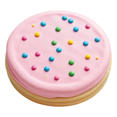 Light pink buttercream sugar cookies with sprinkles  sticker