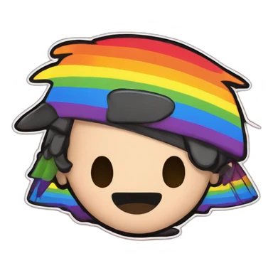 Jonathan Toews as a rainbow ninja sticker