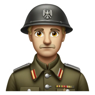 serious german soldier the middle of the XX century sticker