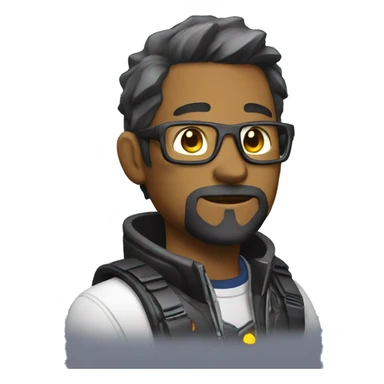 persona con consola de videojuegos sticker