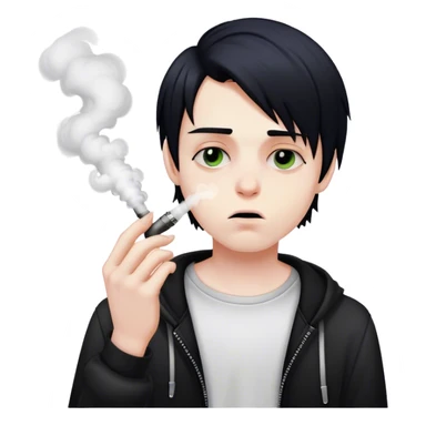 emo boy vaping  sticker