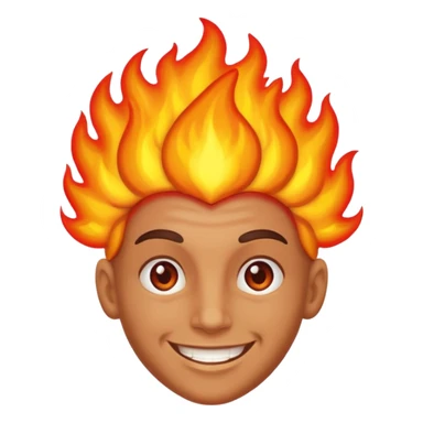 smile with the fire brain sticker