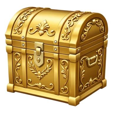 gold mealic chest  premium  sticker