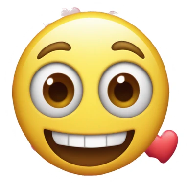 emoji with hearts instead of eyes with the mouth open to the right sticker