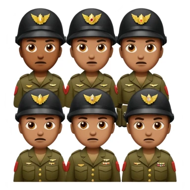 Emojis war soldiers killers sticker