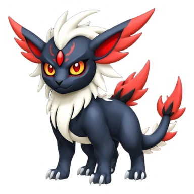 Handsome cool badass edgy Absol-Litten-Guilmon-Giratina-Yveltal-Pokémon-Fakémon-fusion-hybrid-creature sticker