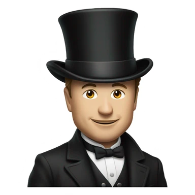 elonmusk with tophat sticker