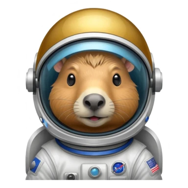 capypara in astronaut helmet sticker