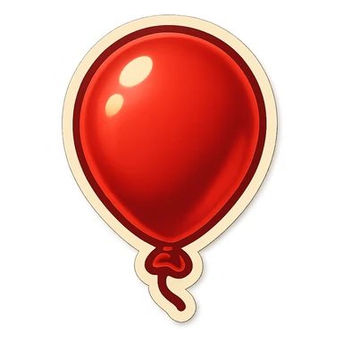 red balloon sticker