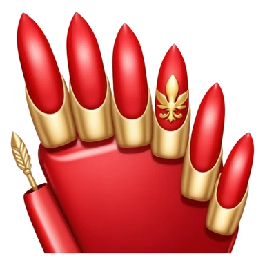 Long nails manicure design  sticker