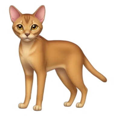 Chausie Cat Full Body sticker
