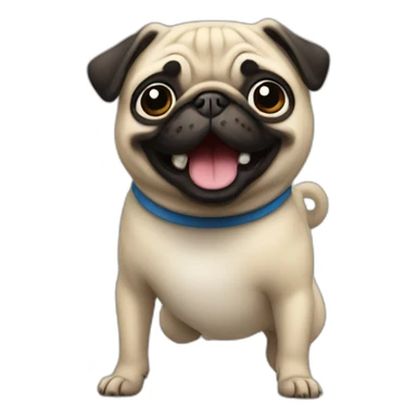 Pug dancing sticker