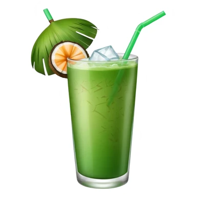 green coconut drink sticker