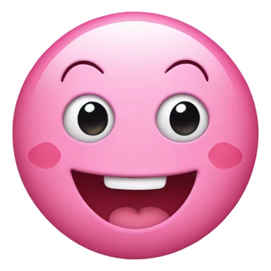 pink smiley face with heart eyes sticker