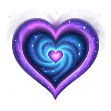 galaxy heart sticker