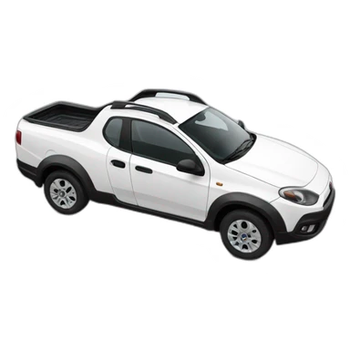 White Fiat Strada sticker