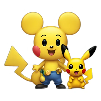 Mickey Mouse and pikachu sticker