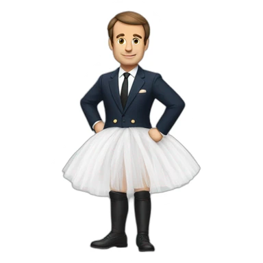 Macron avec un tutu sticker
