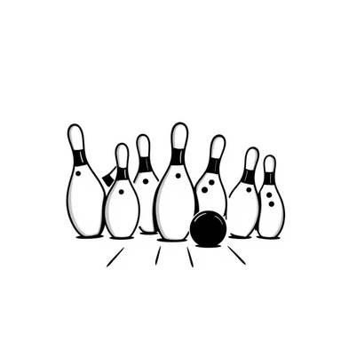 Bowling pins sticker