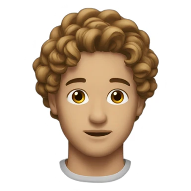 Nekfeu brown hair sticker