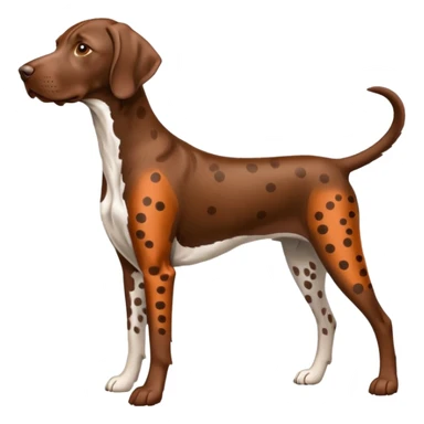 orange spotted german short haired pointer sticker