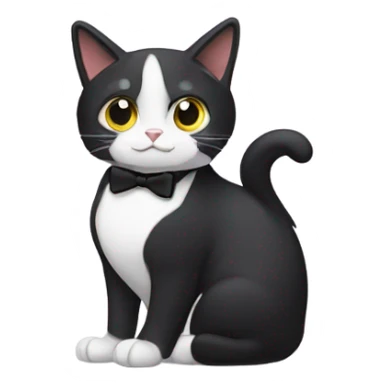 Dumb tuxedo cat sticker
