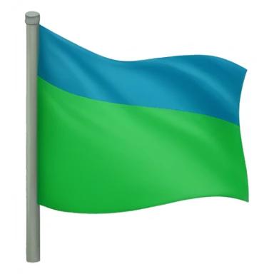 Bandera azul y verde sticker