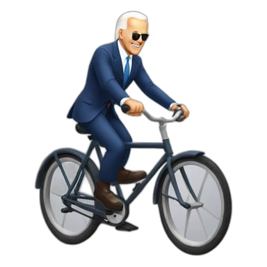 joe biden riding a bike sticker