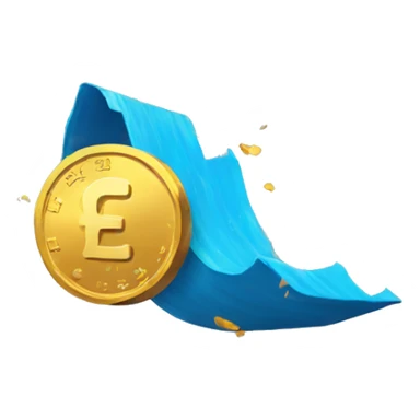 falling coin sticker