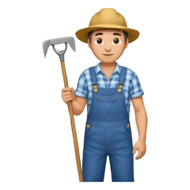 farmer cultivating a field sticker