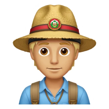 Blonde guy tourist in Peru sticker